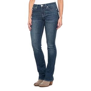 True Religion Jeans Women’s Size 25 BILLIE MID RISE STRAIGHT in Dark Wash Denim